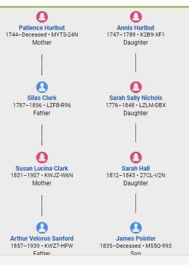 Relation to Elizabeth Ann Pointer